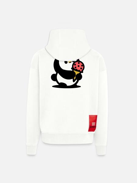 Kleiner Pinguin mit Eis - Zip Hoodie - made by SPREAD - OFF WHITE
