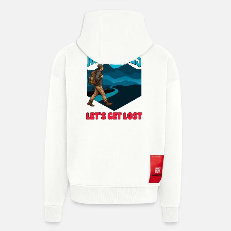 Pas de souci, on se perd - Veste à capuche bio épaisse oversize fabriqué en UE - OFF WHITE