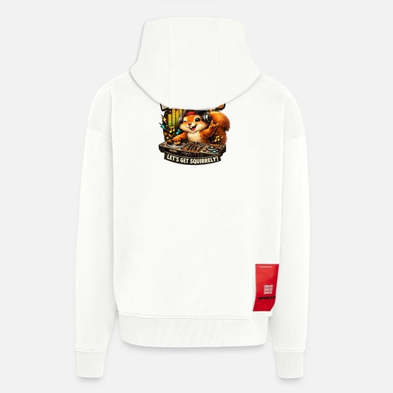 Eichhörnchen DJ Nuts süßes Squirrel lustig - Zip Hoodie - made by SPREAD - OFF WHITE