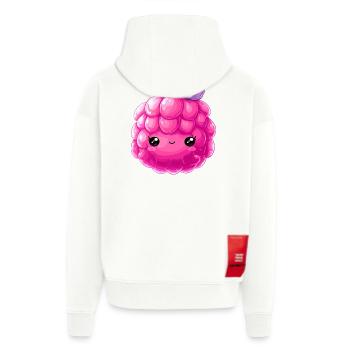 Kawaii Himbeere Kuschelcharakter - Zip Hoodie - made by SPREAD - OFF WHITE - Hinten