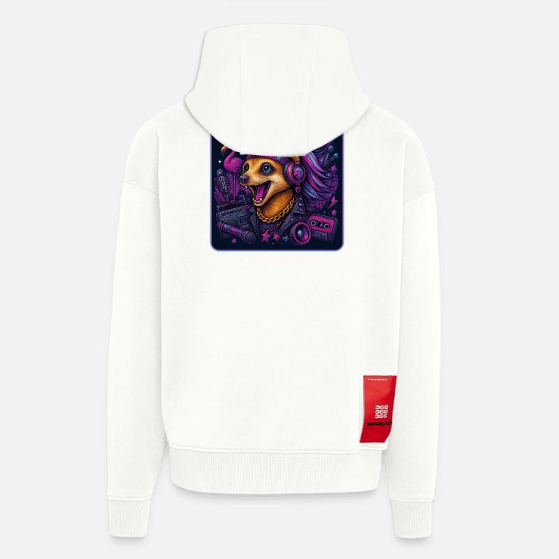 Erdmännchen Einhorn Party - Zip Hoodie - made by SPREAD - OFF WHITE