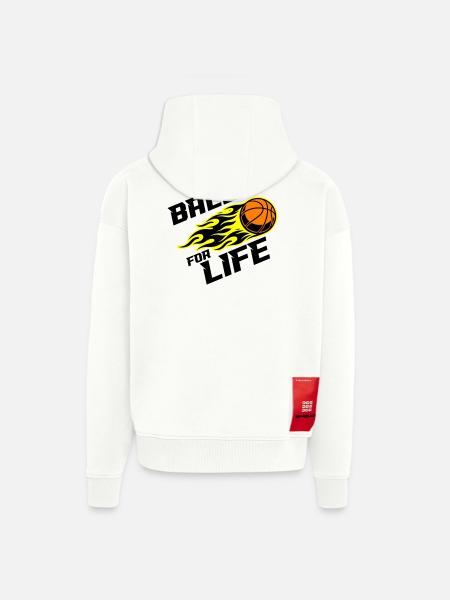Basketball Ballin Saying - Zip Hoodie - made by SPREAD - OFF WHITE