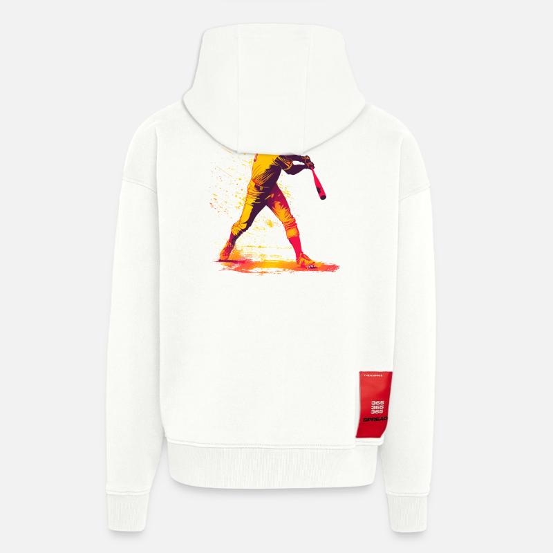 Farbexplosion Baseball-Schläger - Zip Hoodie - made by SPREAD - OFF WHITE