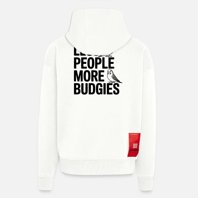 Plus de perruches ondulées - Veste à capuche bio épaisse oversize fabriqué en UE - OFF WHITE