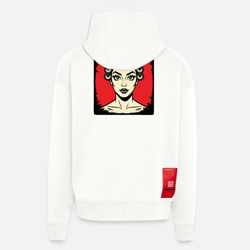 ICH SEHE DICH – nette Leute - Zip Hoodie - made by SPREAD - OFF WHITE