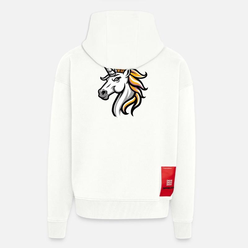 Einhorn Kopf Krone - Zip Hoodie - made by SPREAD - OFF WHITE