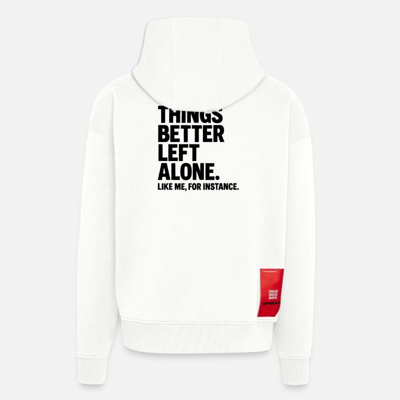 Lustiger Spruch Introvertierte Nerds Geschenkidee - Zip Hoodie - made by SPREAD - OFF WHITE