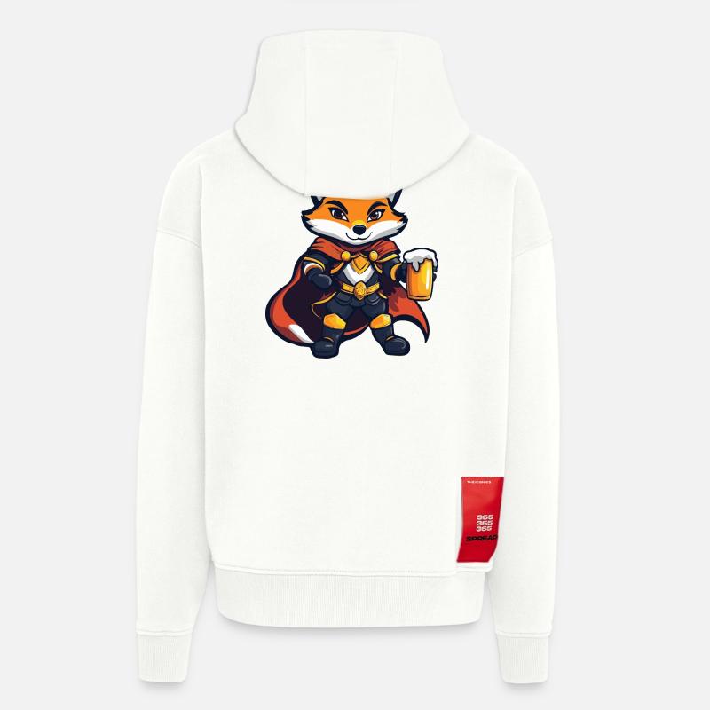 Fuchs Bier König - Zip Hoodie - made by SPREAD - OFF WHITE