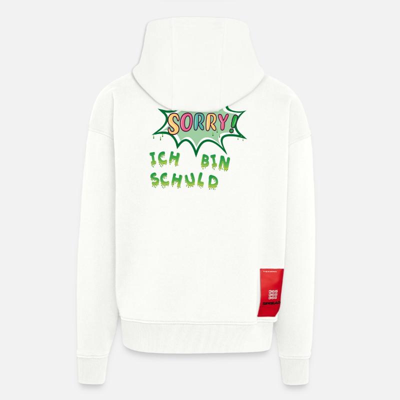 Sorry  Ich bin schuld - Zip Hoodie - made by SPREAD - OFF WHITE