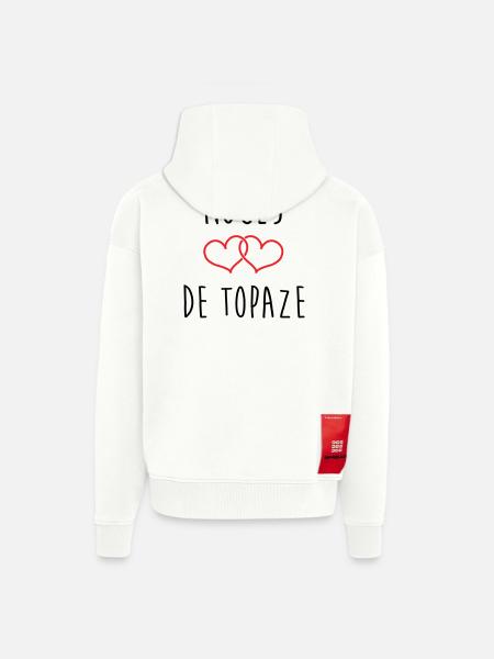 Topaz-Hochzeit 44 Jahre Ehe - Zip Hoodie - made by SPREAD - OFF WHITE