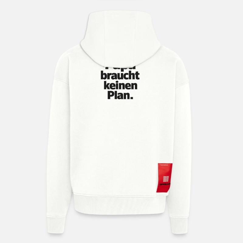 Dad doesn't need a plan - Zip Hoodie - made by SPREAD - OFF WHITE