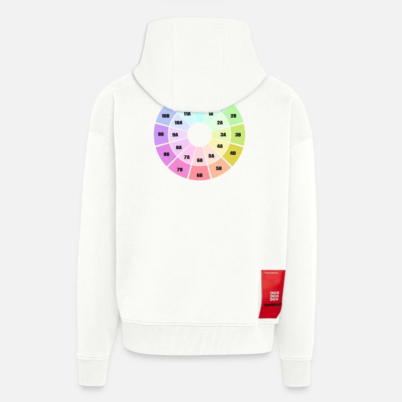 Roue de Camelot - Veste à capuche bio épaisse oversize fabriqué en UE - OFF WHITE