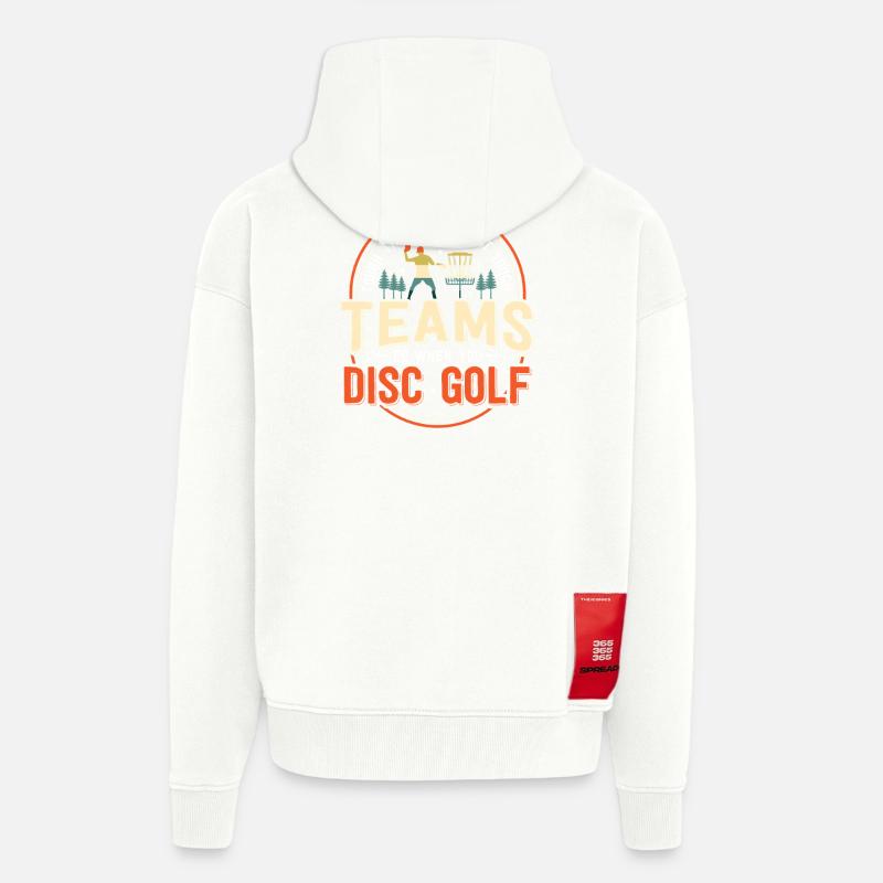 Cadeaux de disc golf Disc Golf - Veste à capuche bio épaisse oversize fabriqué en UE - OFF WHITE