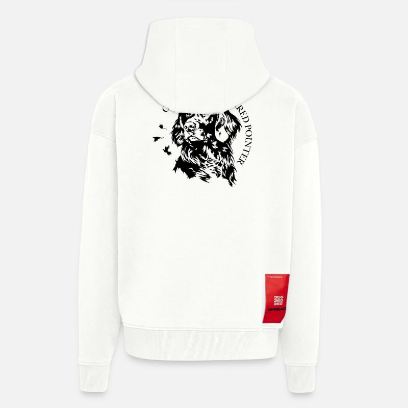 German Longhaired Pointer Jagdhunde Hunde Wilsigns - Zip Hoodie - made by SPREAD - OFF WHITE