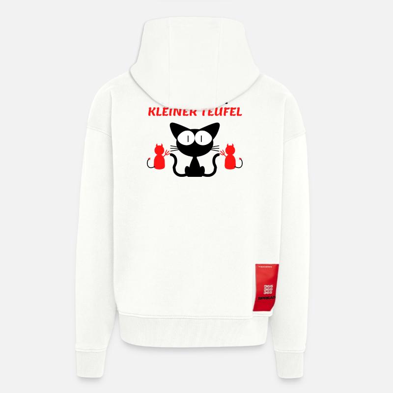 Chat - Veste à capuche bio épaisse oversize fabriqué en UE - OFF WHITE