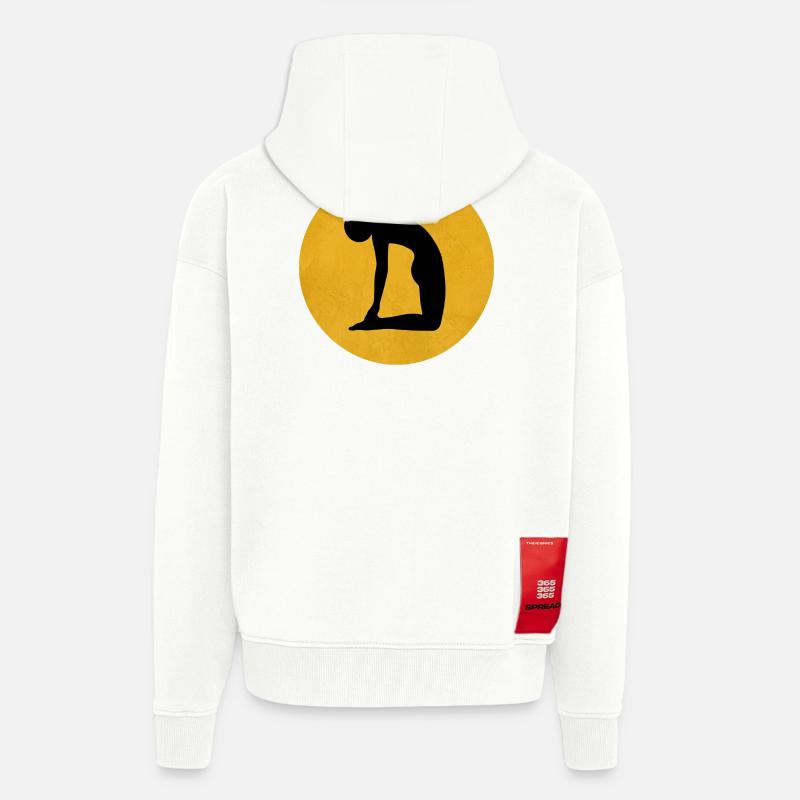 Kamel Yoga Pose Silhouette Sonne Design - Zip Hoodie - made by SPREAD - OFF WHITE