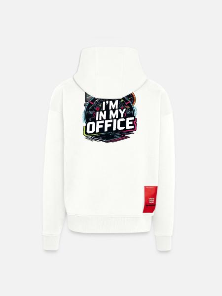 I'm in my office - Zip Hoodie - made by SPREAD - OFF WHITE