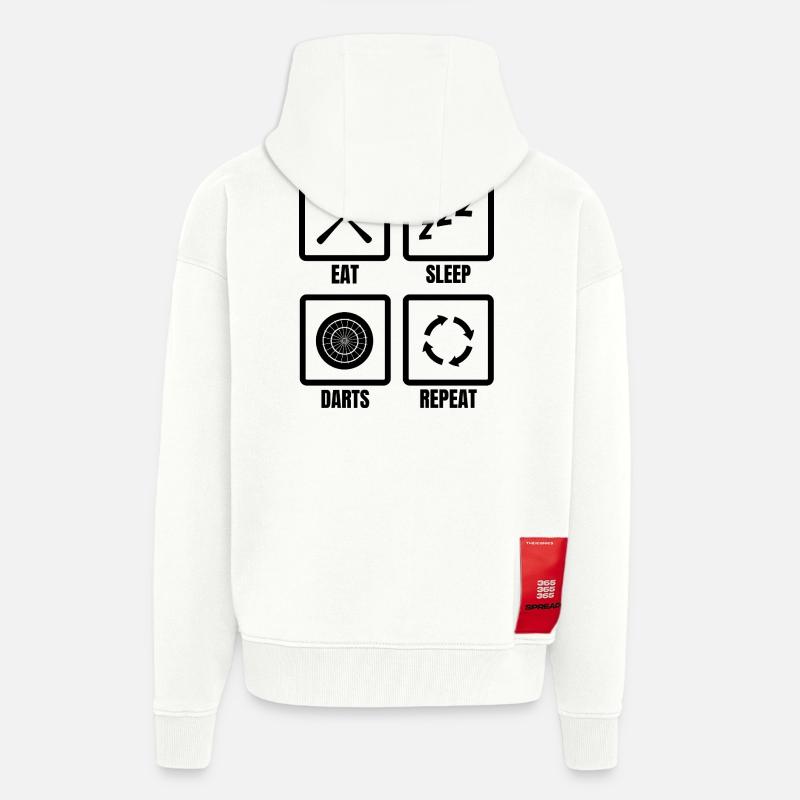 Programme des fléchettes - Veste à capuche bio épaisse oversize fabriqué en UE - OFF WHITE