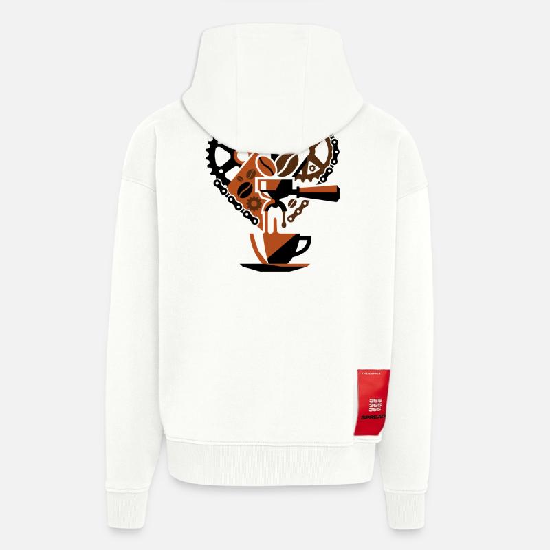 Steampunk-Kaffee-Kreislauf-Gedankenlandschaft - Zip Hoodie - made by SPREAD - OFF WHITE