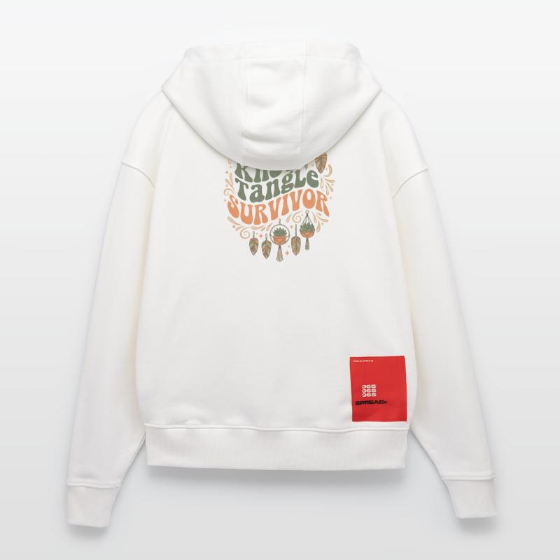 Knot chaos survived | Macrame Boho Zip Hoodie - made by SPREAD
