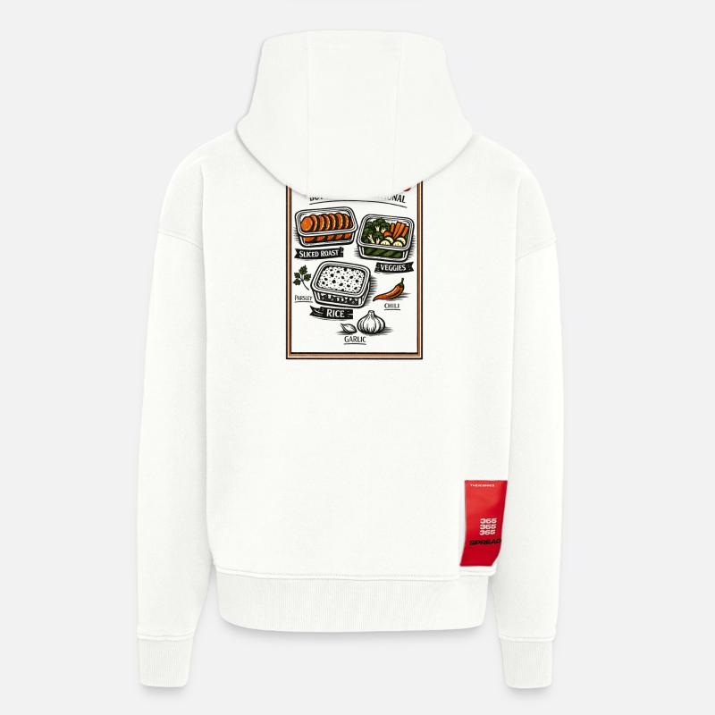 Reste mit Plan | Meal Prep Küche - Zip Hoodie - made by SPREAD - OFF WHITE