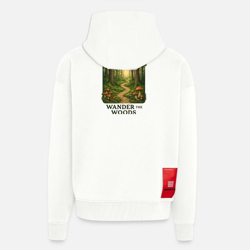 Waldpfad Wander durch den Wald - Zip Hoodie - made by SPREAD - OFF WHITE