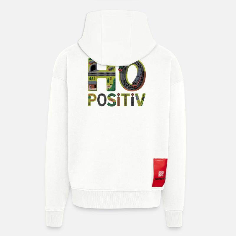 Eisenbahn Buchstaben Kunst - Zip Hoodie - made by SPREAD - OFF WHITE