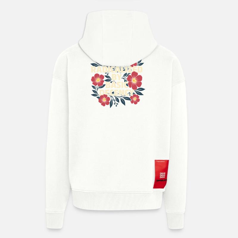 Radicalized Basic Decency Kindness Human Rights - Zip Hoodie - made by SPREAD - OFF WHITE