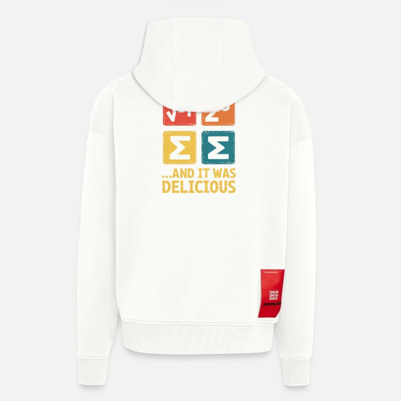 Math pun: And it was delicious - Zip Hoodie - made by SPREAD - OFF WHITE