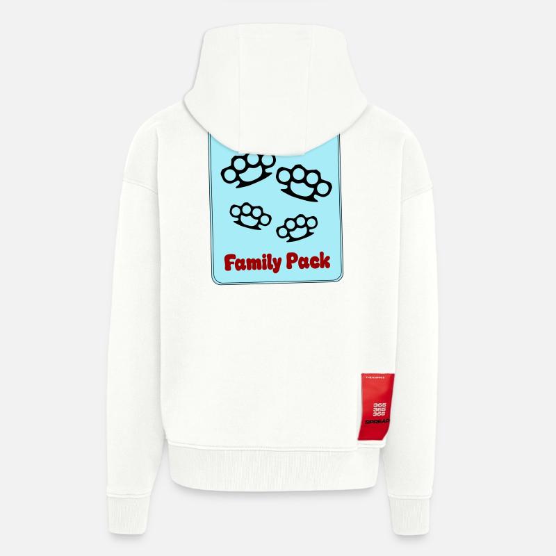 Meute familiale - Veste à capuche bio épaisse oversize fabriqué en UE - OFF WHITE