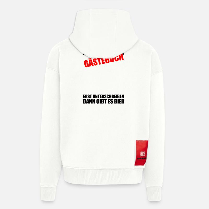 Gästebuch Bürgersteigbier Ortskontrollfahrt OKF - Zip Hoodie - made by SPREAD - OFF WHITE