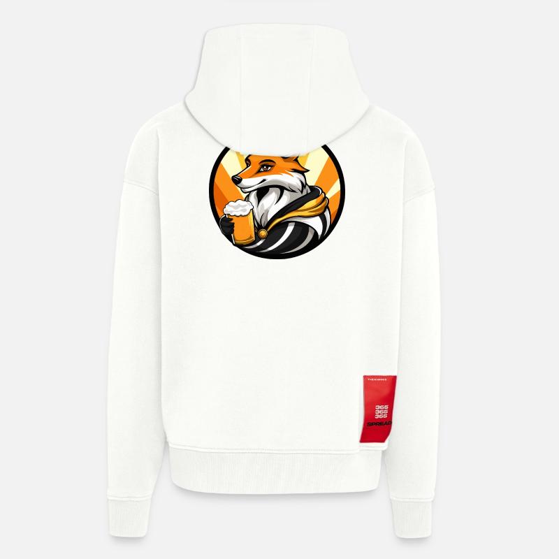 Fuchs Bier Lustig - Zip Hoodie - made by SPREAD - OFF WHITE