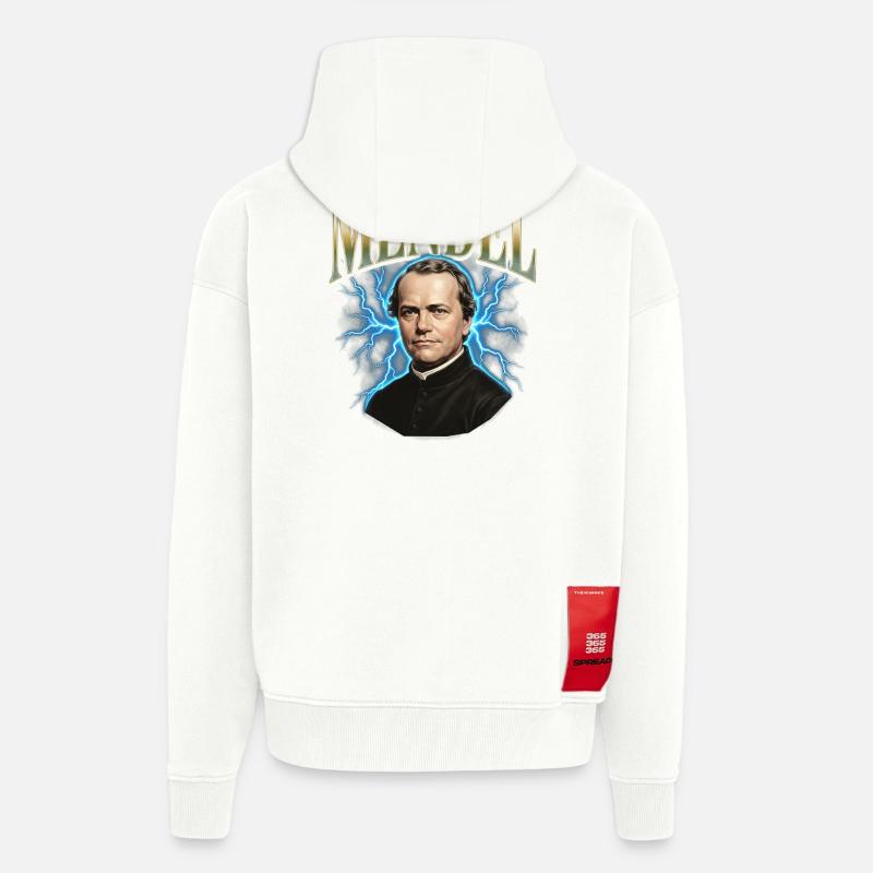 Gregor Mendel Donner - Veste à capuche bio épaisse oversize fabriqué en UE - OFF WHITE