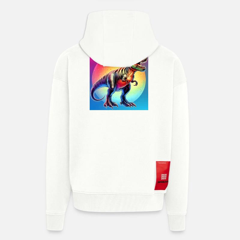 dinosaure - Veste à capuche bio épaisse oversize fabriqué en UE - OFF WHITE