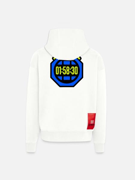Stopwatch Best Time Half Marathon - Zip Hoodie - made by SPREAD - OFF WHITE