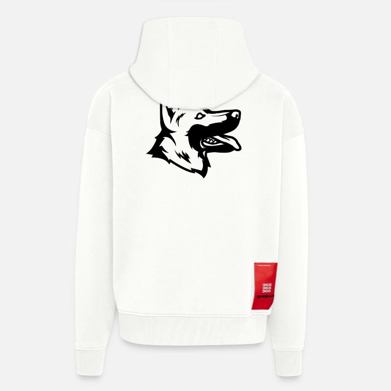 Deutscher Schäferhund - Zip Hoodie - made by SPREAD - OFF WHITE