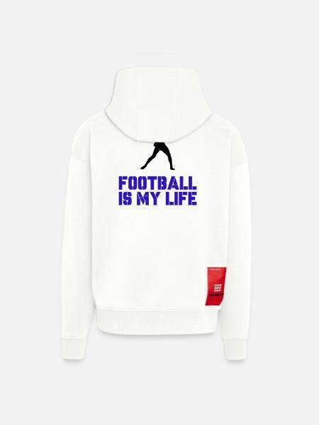 Football is my Life - Zip Hoodie - made by SPREAD - OFF WHITE