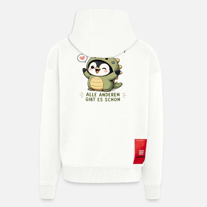 Sei du selbst - Pinguin - Zip Hoodie - made by SPREAD - OFF WHITE