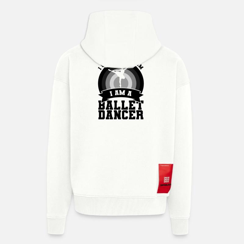 Diction du danseur de ballet - Veste à capuche bio épaisse oversize fabriqué en UE - OFF WHITE