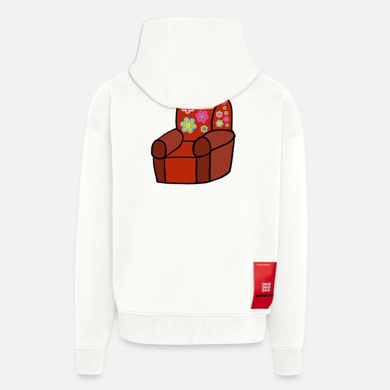 Sessel Feierabend Pause  - Zip Hoodie - made by SPREAD - OFF WHITE