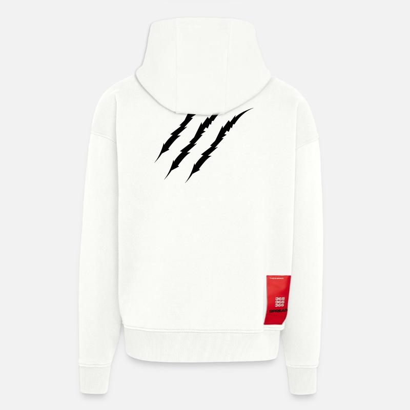 claw - Zip Hoodie - made by SPREAD - OFF WHITE