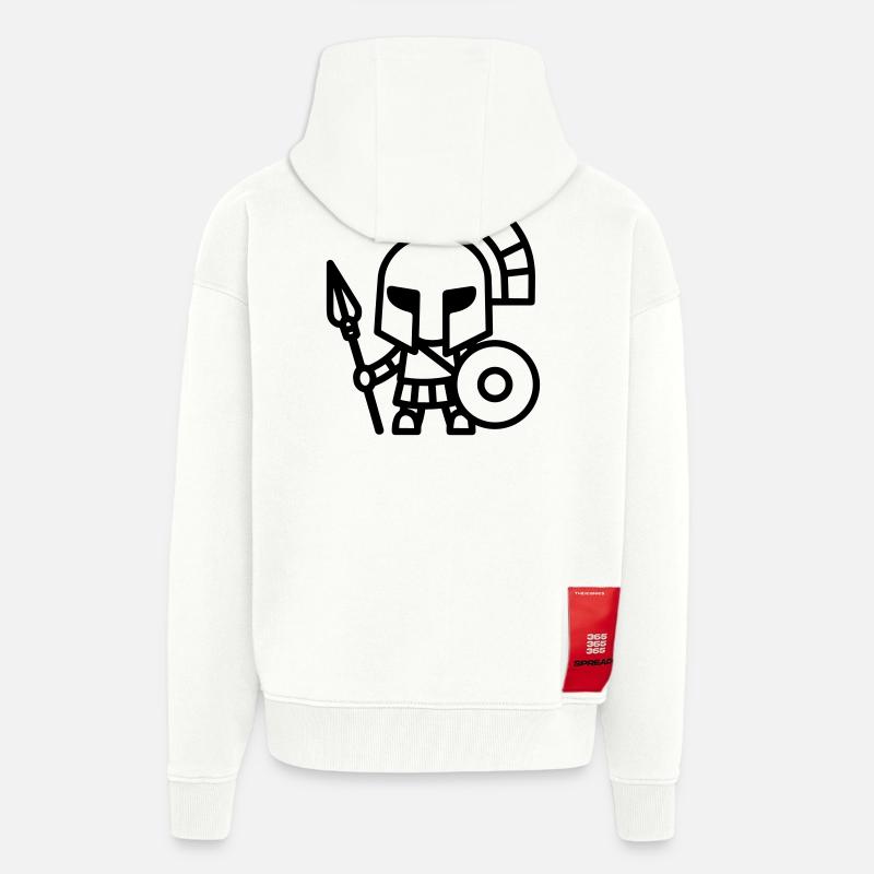 Spartan - Zip Hoodie - made by SPREAD - OFF WHITE