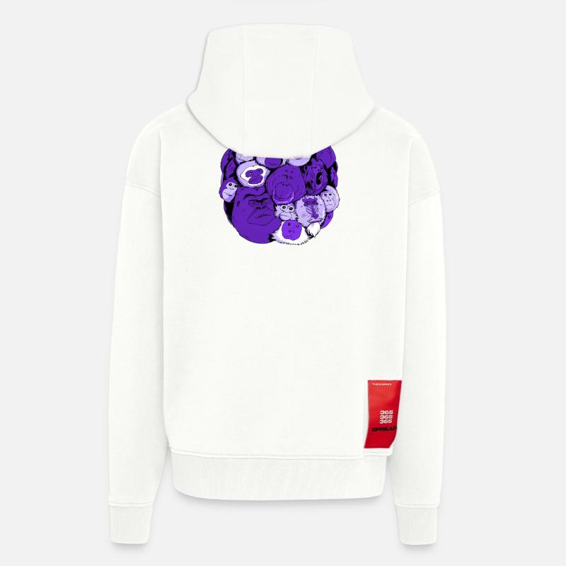 Monkey Ball - Zip Hoodie - made by SPREAD - OFF WHITE