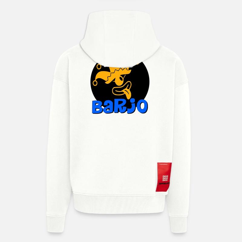 Logo Barjo - Zip Hoodie - made by SPREAD - OFF WHITE