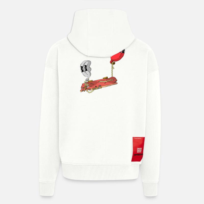 FLOATING - Zip Hoodie - made by SPREAD - OFF WHITE