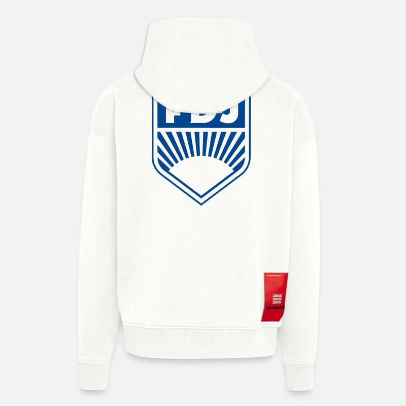FDJ - Freie Deutsche Jugend Abzeichen (einfarbig) - Zip Hoodie - made by SPREAD - OFF WHITE
