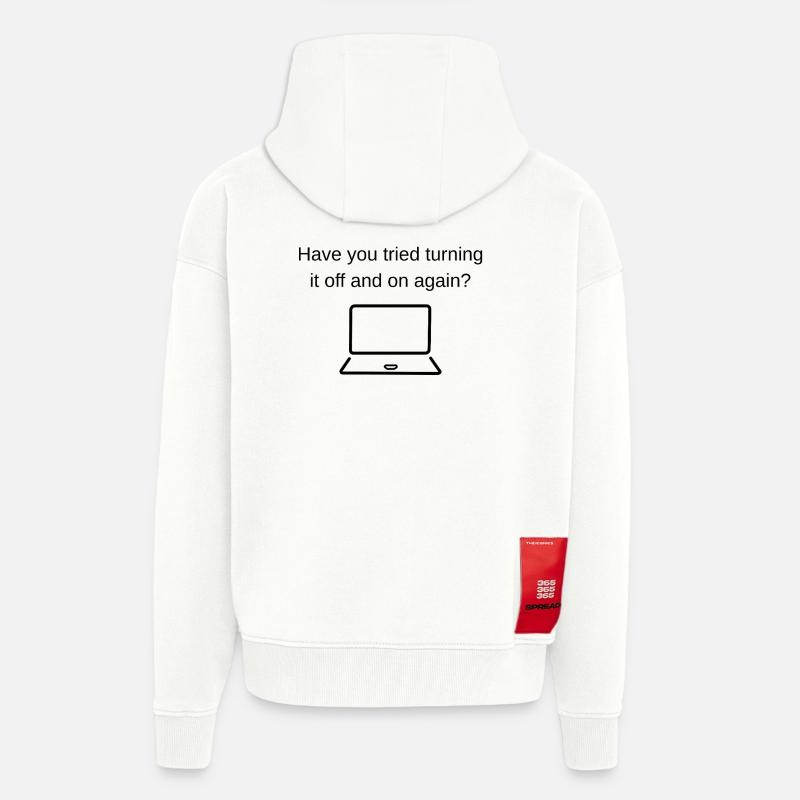 Tech support  - Zip Hoodie - made by SPREAD - OFF WHITE