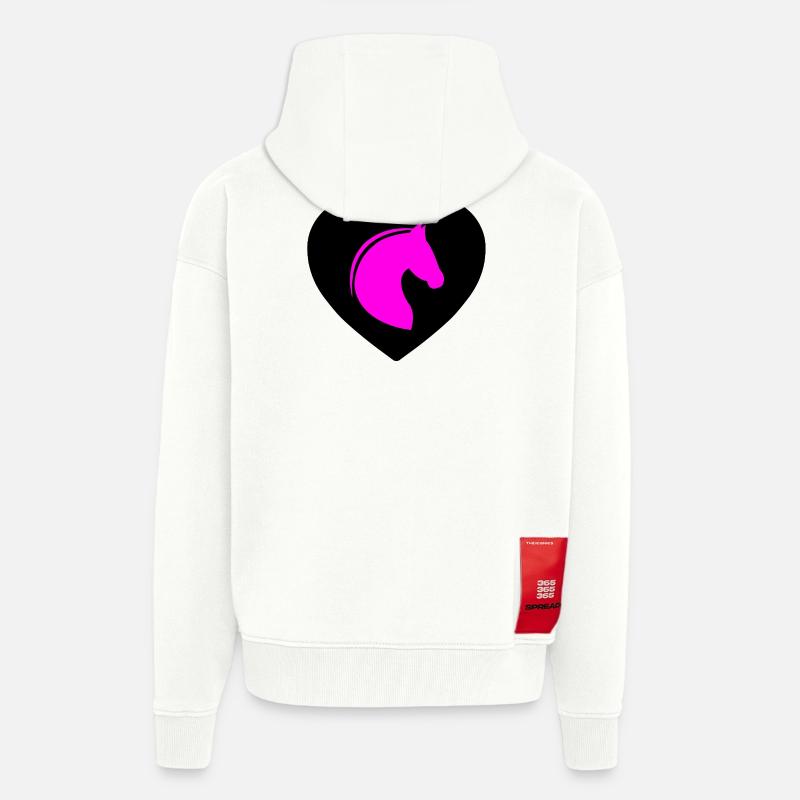 horses - Zip Hoodie - made by SPREAD - OFF WHITE