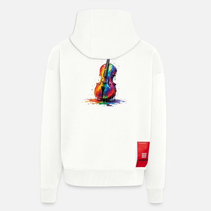 Bratsche mit tropfender Farbe - Zip Hoodie - made by SPREAD - OFF WHITE