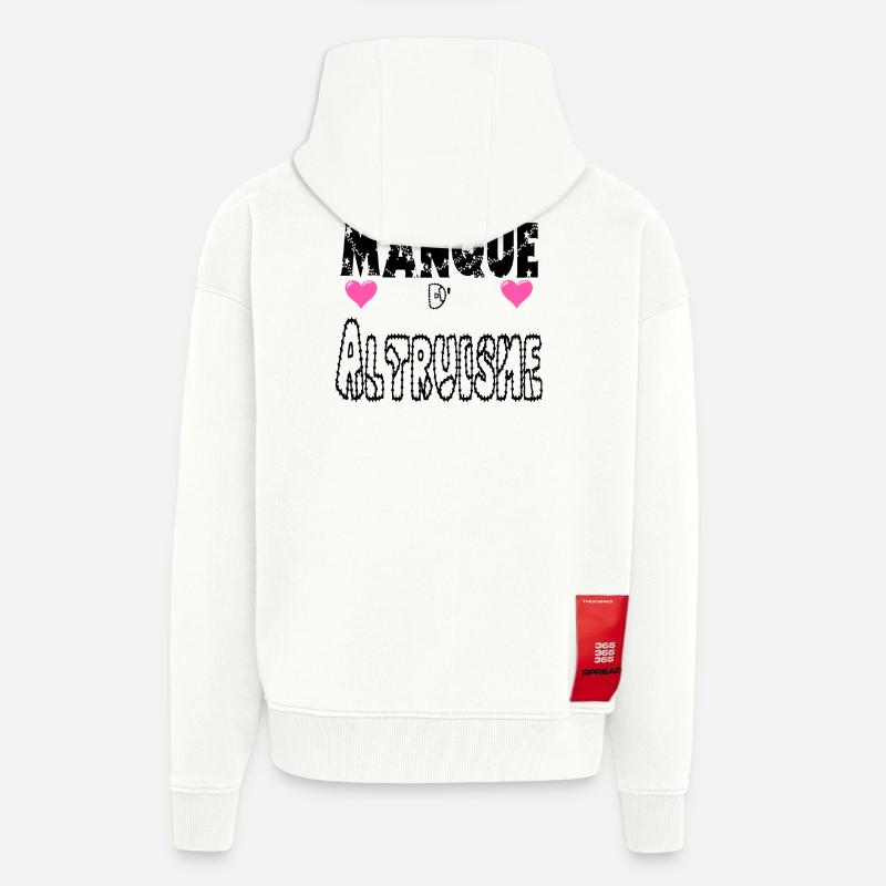 Fehlender Altruismus - Zip Hoodie - made by SPREAD - OFF WHITE